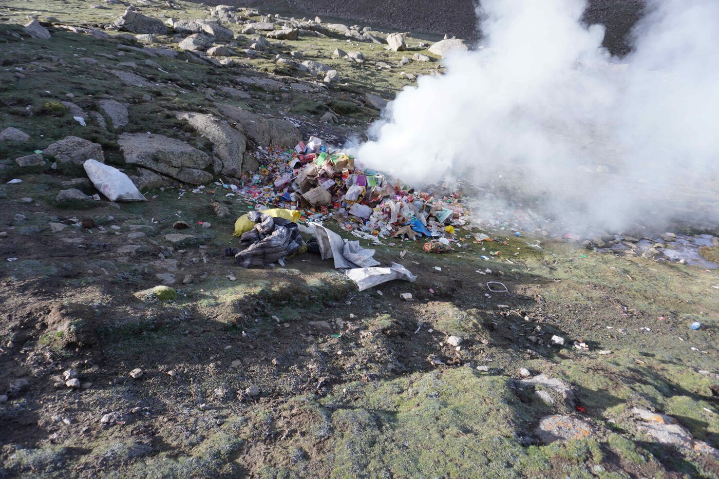Garbage and plasic being burnt (See pic above)